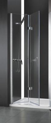 душевая дверь cezares elena-w-50/50-c-cr 100x195 стекла прозрачные, профиль хром