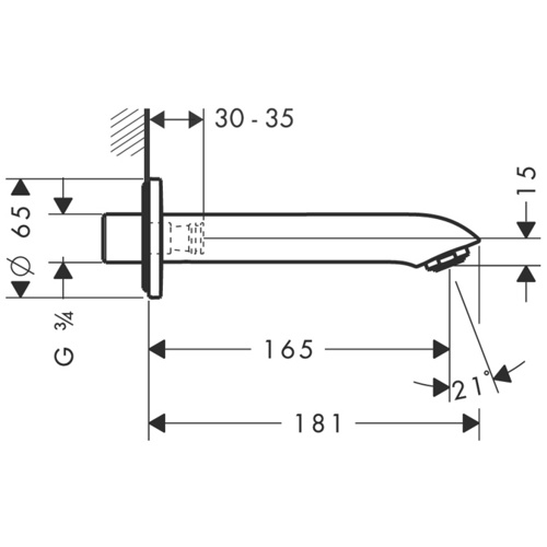 Излив на ванну Hansgrohe Metropol S 14420000 фото 3 излив на ванну hansgrohe metropol s 14420000 фото 3