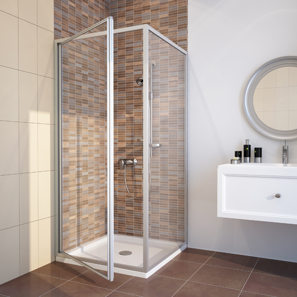 душевой уголок gutewetter practic square gk-401 95x95 (матовый хром/полистирол lines)