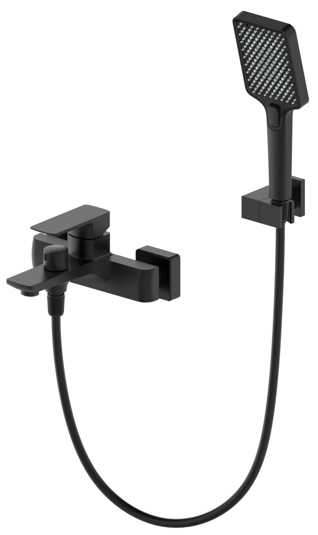 смеситель для ванны и душа oliveeka ol-639003a-mb черный матовый