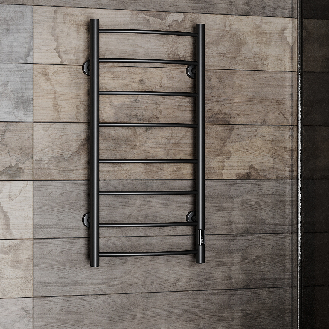 полотенцесушитель электрический roxen santi 430x850 черный матовый