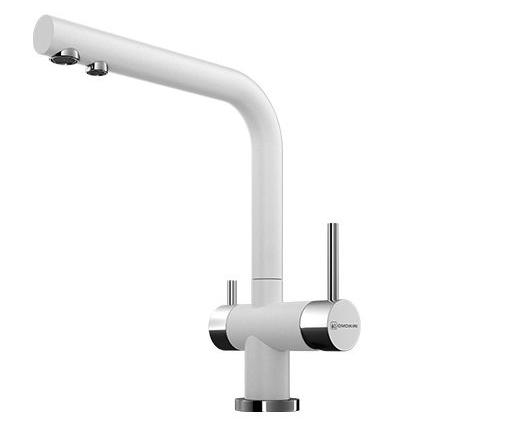 смеситель для кухни omoikiri nagano-wh 4994054 белый