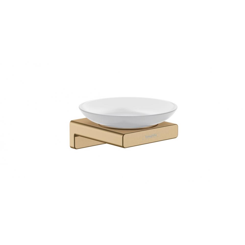 мыльница hansgrohe addstoris 41746140 шлифованная бронза
