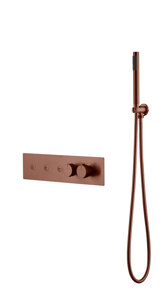 смеситель для ванны и душа boheme fusion termo brushed bronze 131-sys-brb брашированная бронза