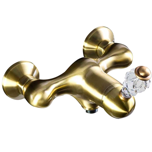 смеситель для душа boheme crystal 304-crst бронза, ручки хрусталь