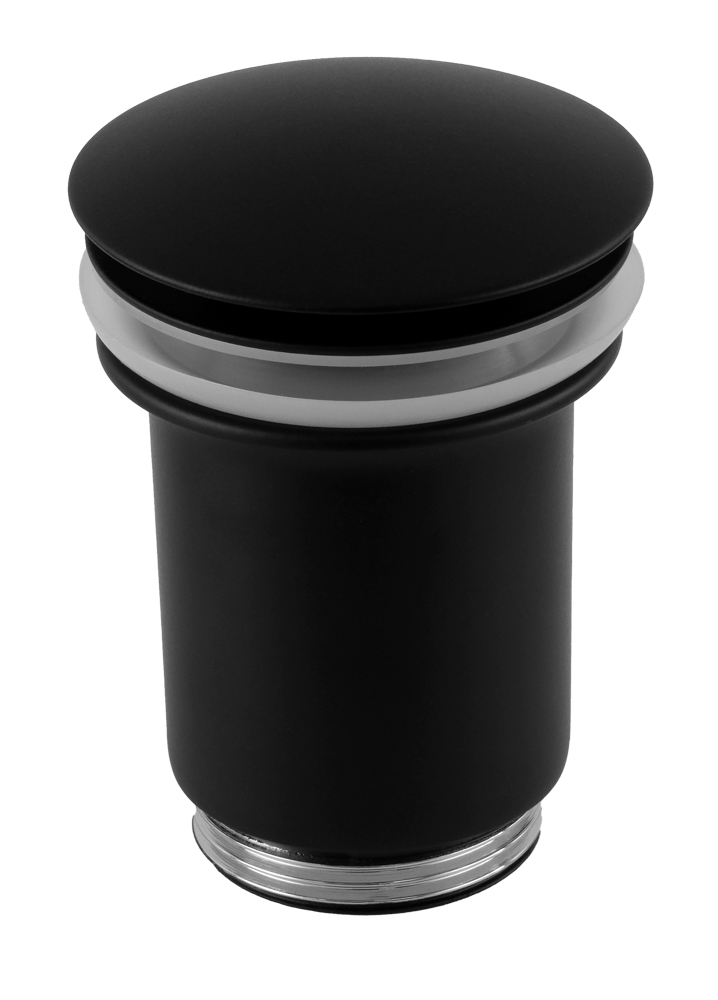 донный клапан с переливом 1”1/4 remer 905cc114no черный матовый