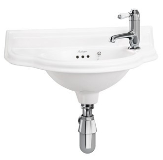 умывальник подвесной burlington b13r 50,5x25,5 (правый) белый