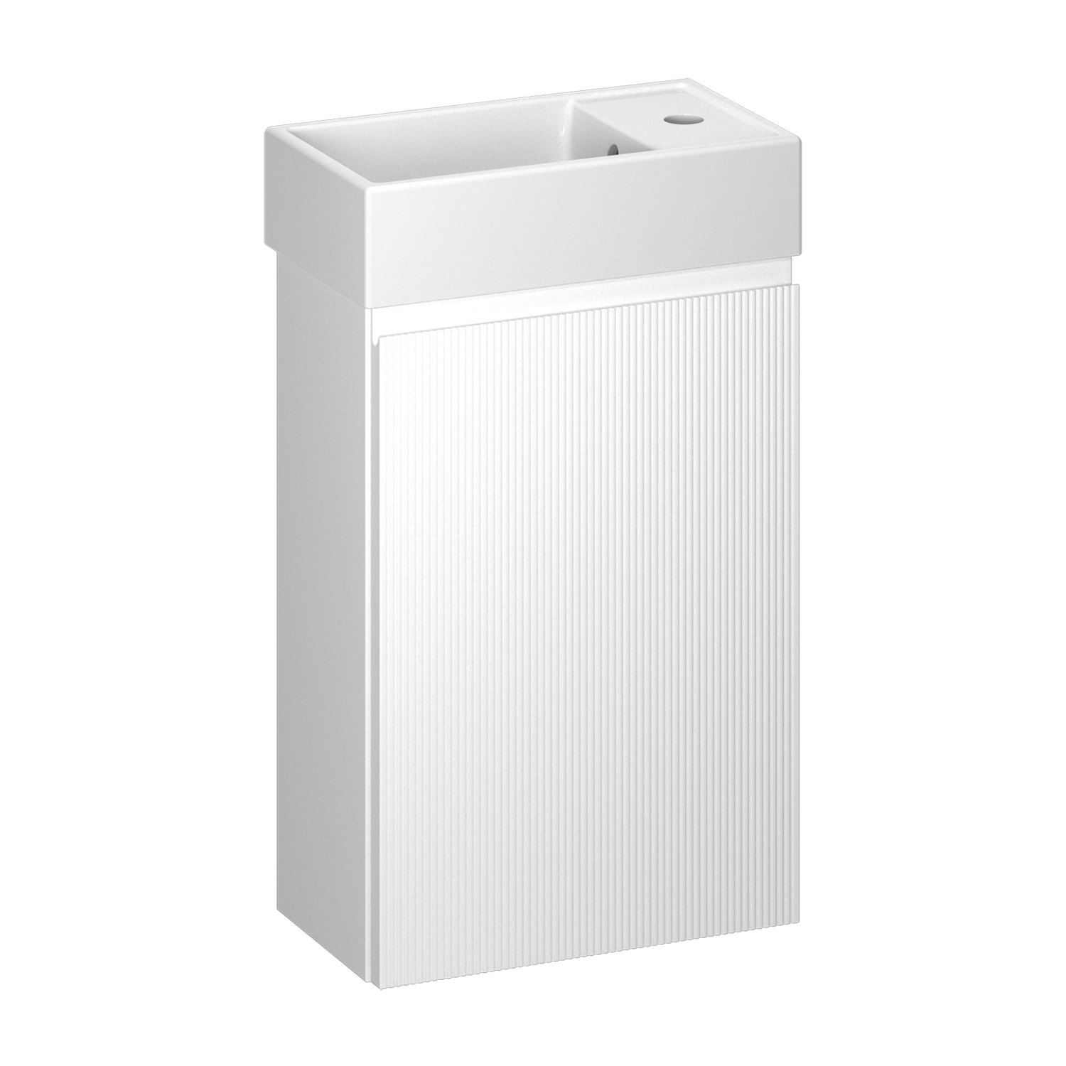 тумба с умывальником wellsee wc area 40x22 белый матовый