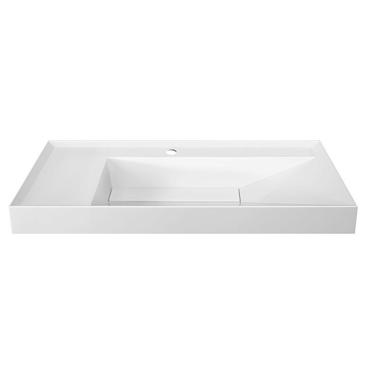 умывальник белюкс триумф тр 1000-02 100x50 правый, белый матовый, solid surface