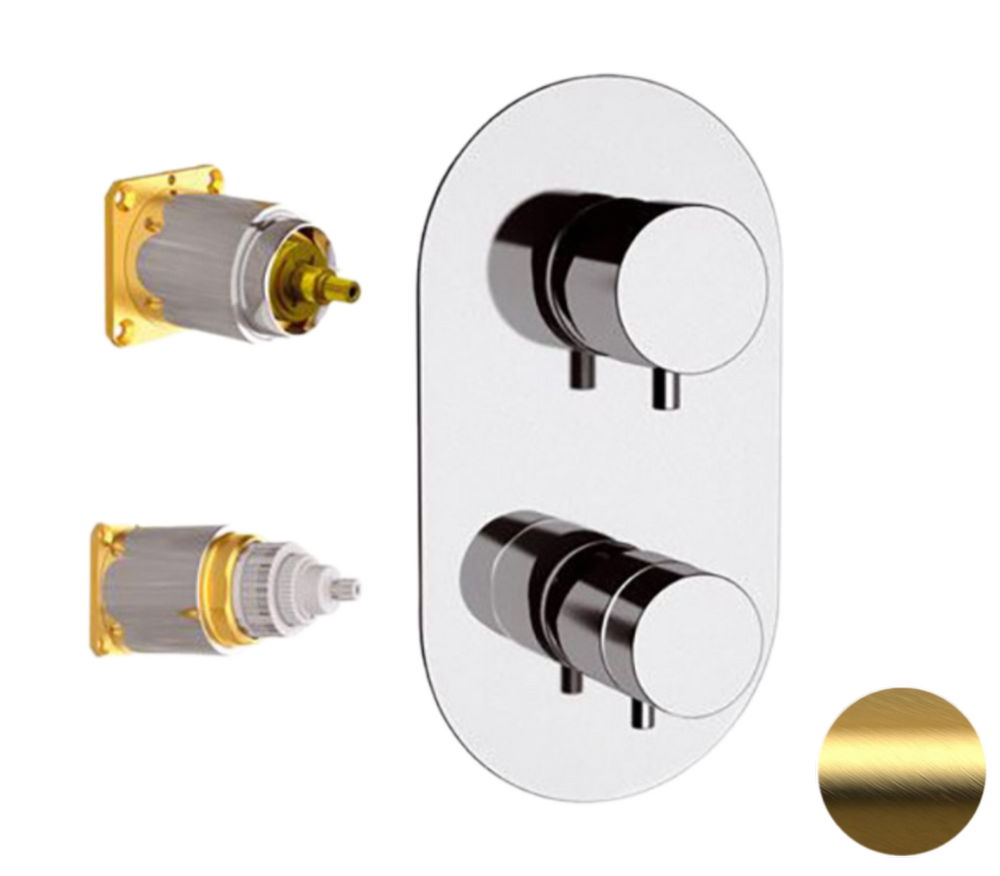 смеситель для душа daniel suvi thermo st20612d3kbdp золотой матовый