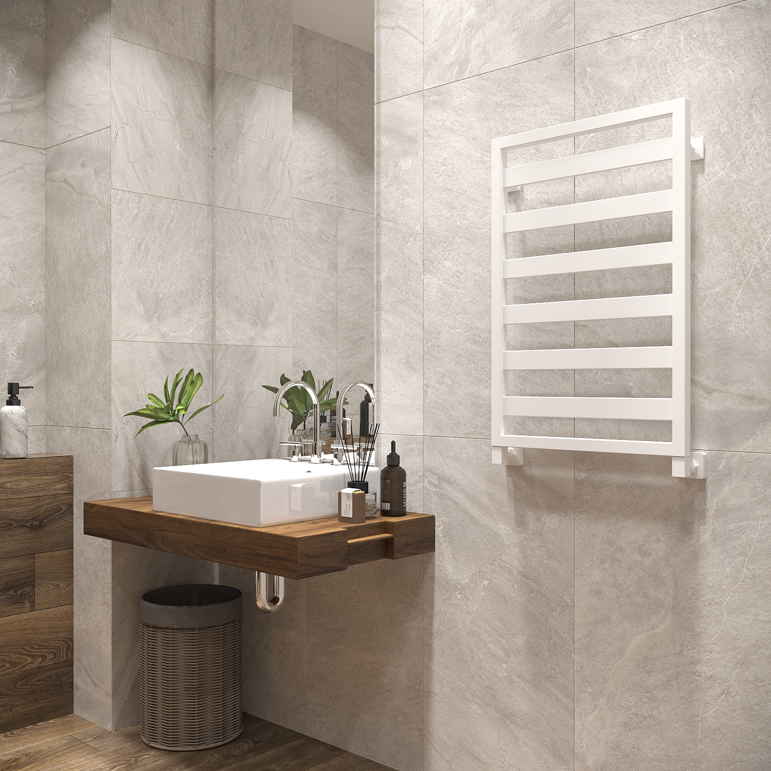 полотенцесушитель водяной stinox tempra 50x80 белый матовый
