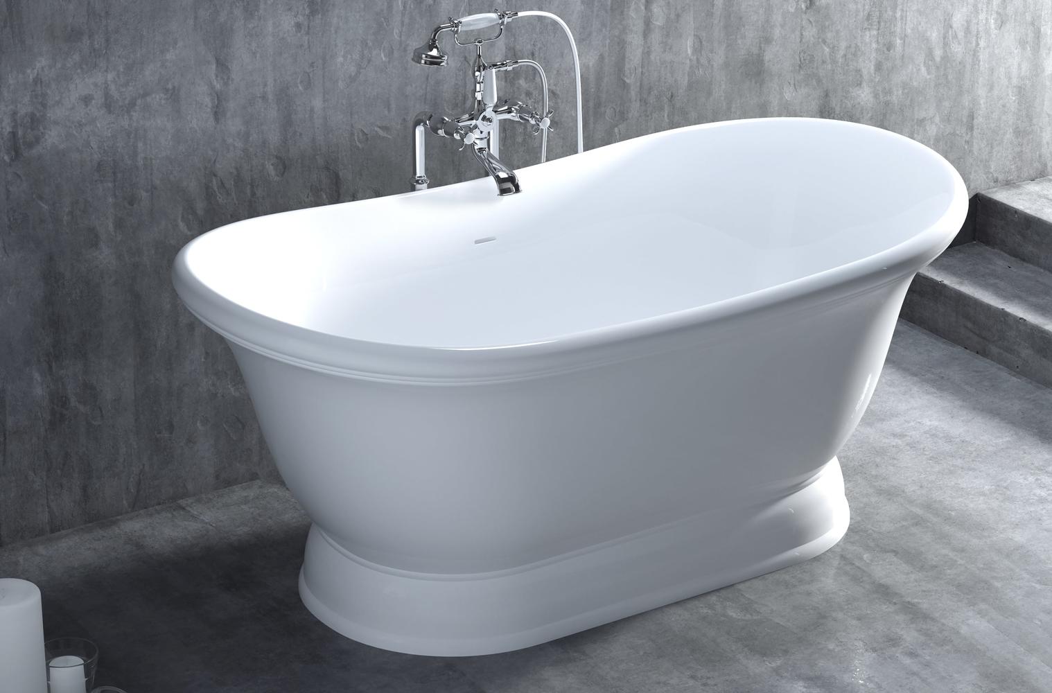 ванна из литого мрамора salini ettora 174x90,5 sapirit глянцевая