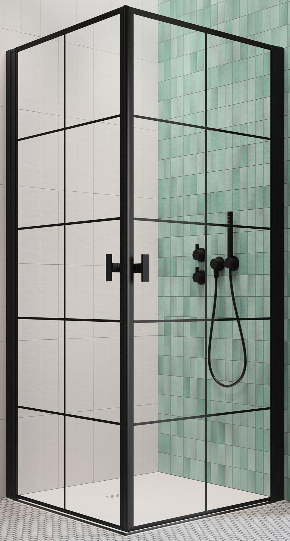 душевой уголок radaway nes black kdd i factory 90 l+kdd i factory 100 r 90x100 стекло прозрачное