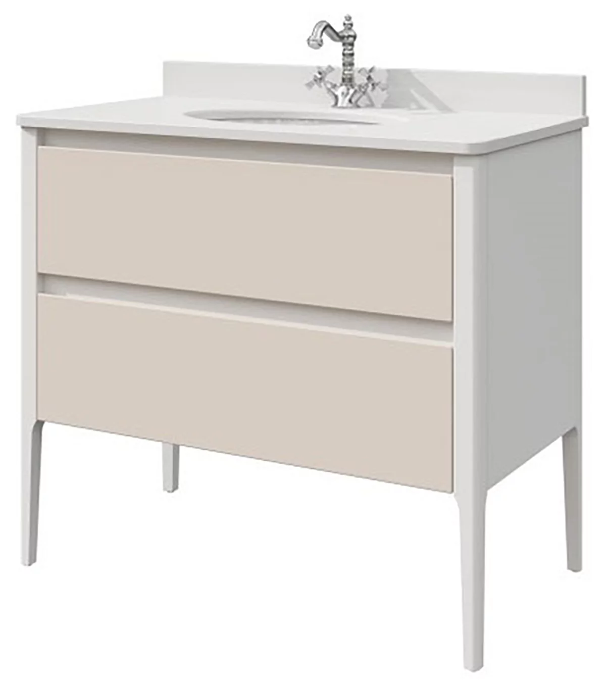тумба напольная caprigo orlando orl100-b231/b074чэ бежевый матовый