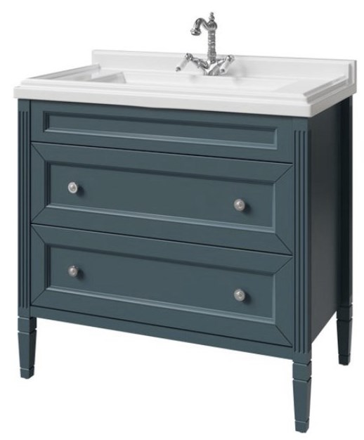 тумба напольная caprigo albion concept 90 34018uv-sf013 синий глянец