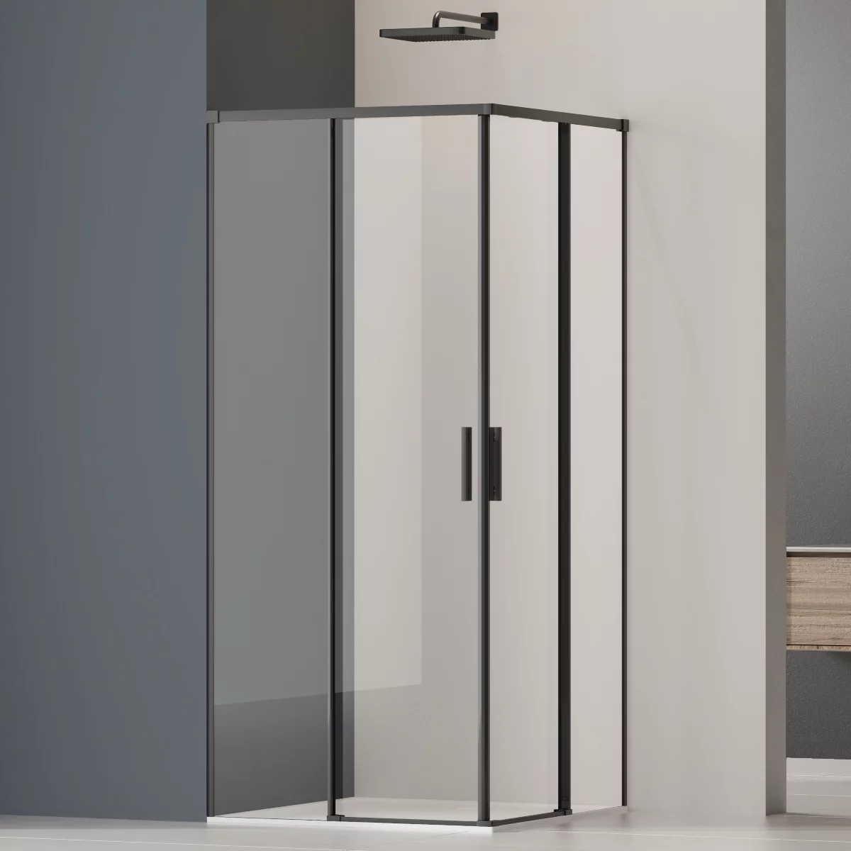 душевой уголок vincea soft vss-3so2900clb 90x90 прозрачное стекло / профиль черный матовый