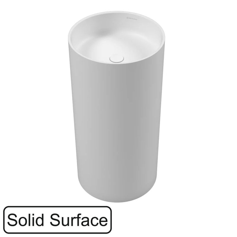 умывальник whitecross altar d=43 solid surface, белый матовый