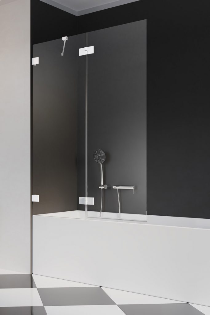 шторка на ванну radaway essenza pro white pnd ii 110 l 110x150 стекло прозрачное, профиль белый