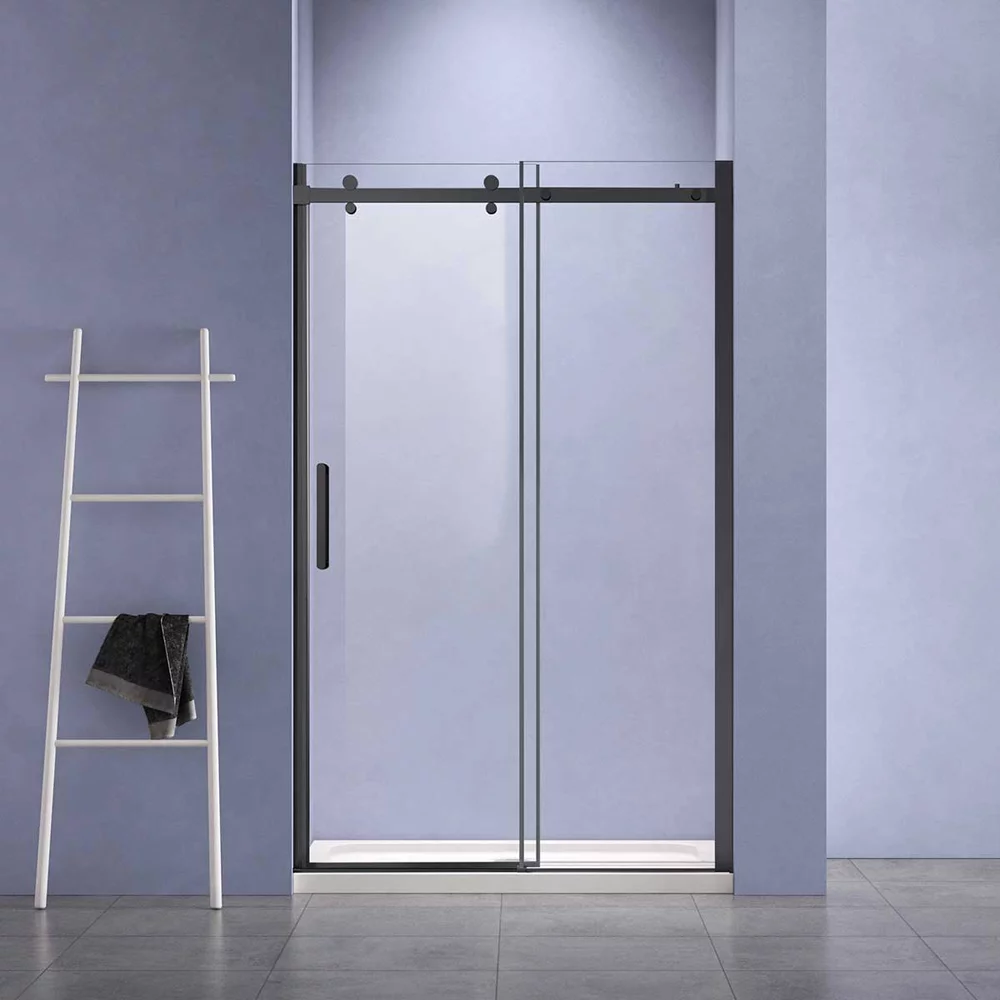 душевая дверь vincea como-n vds-4cn130clb 130x195 стекло прозрачное, профиль черный матовый