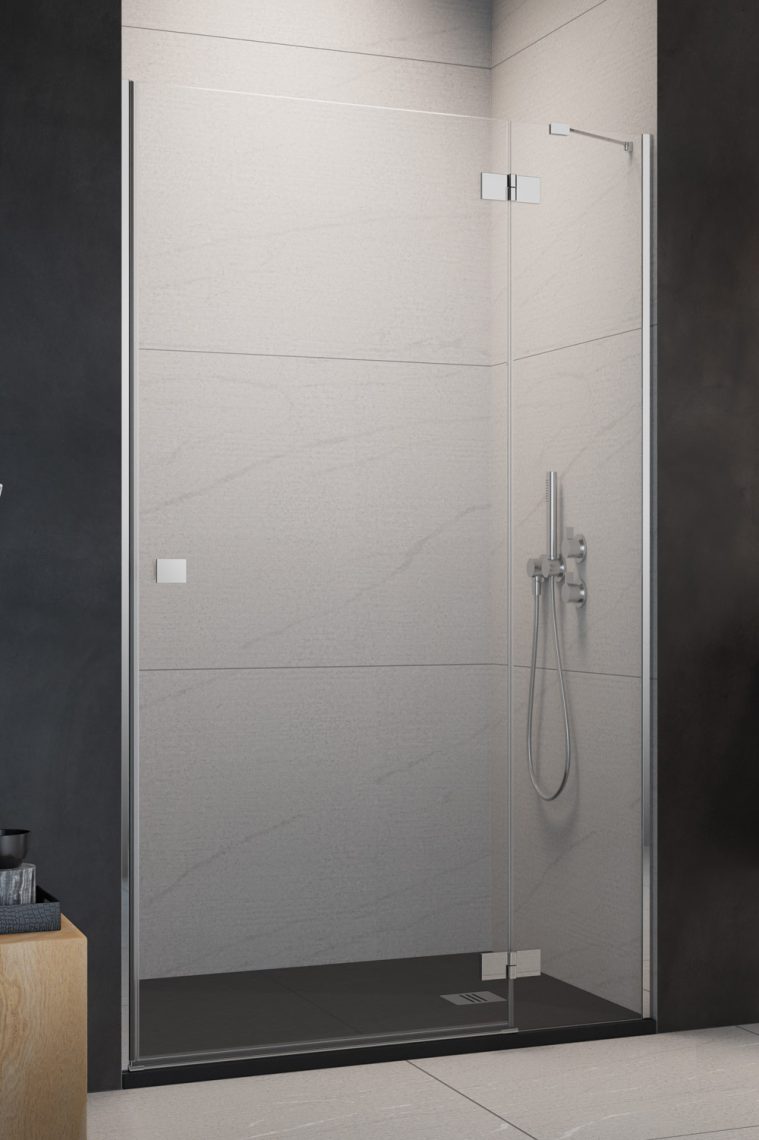 душевая дверь radaway essenza 8 dwj 110x200 правый, стекла прозрачные, профиль хром