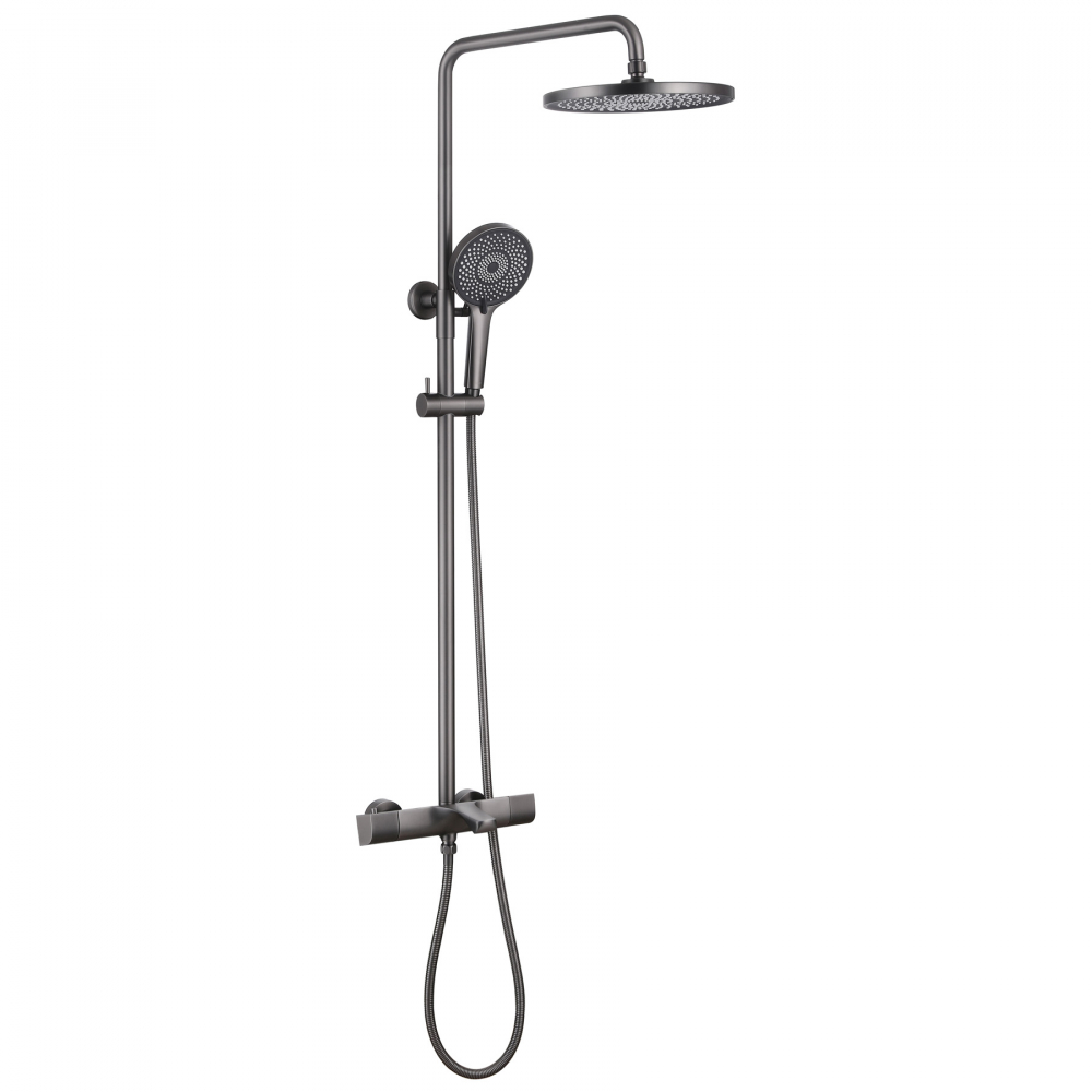 душевая стойка abber thermostat af8516ng с термостатом, никель