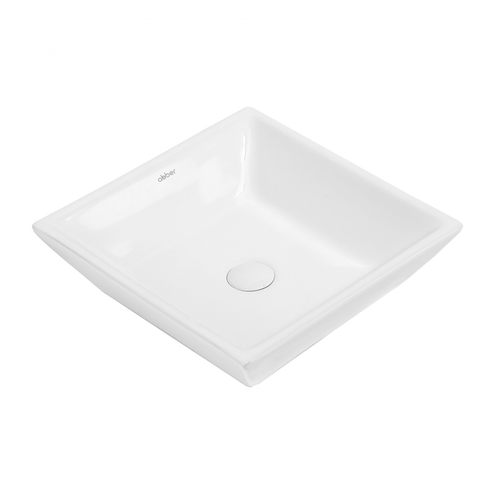 умывальник abber rechteck ac2214 42x42 белый