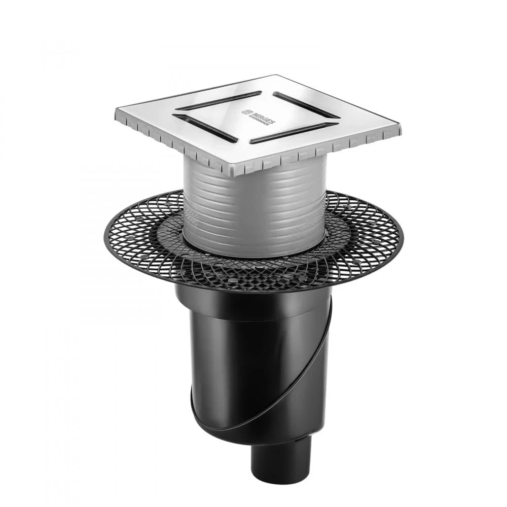 душевой трап berges platz norma 150x150 090059 матовый хром