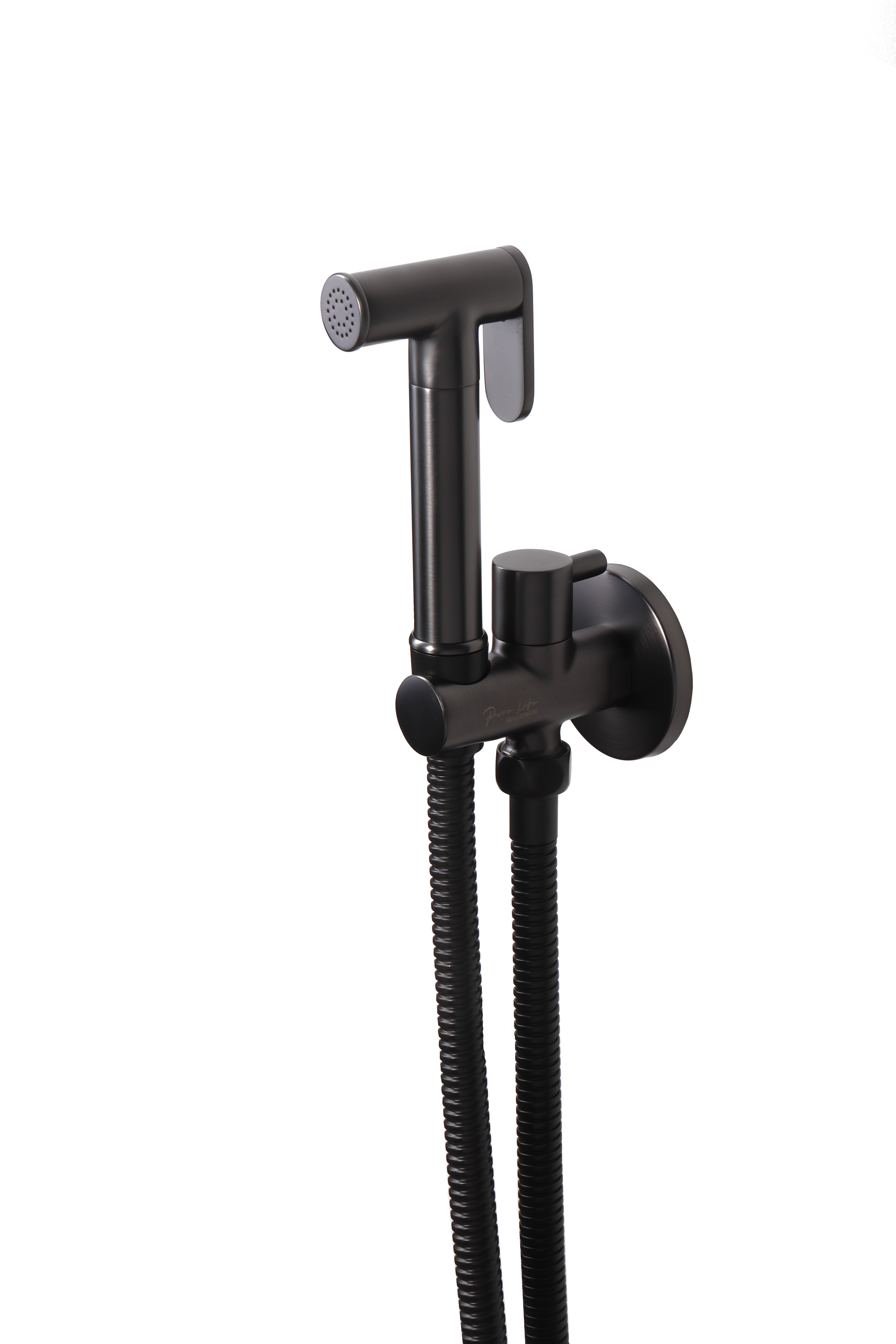 смеситель для биде maxonor pure life  pl6501-9 с гигиеническим душем, пепельный