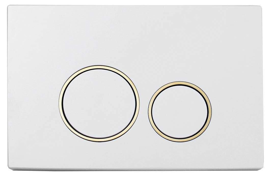 кнопка смыва boheme white gold 660 белый/золото