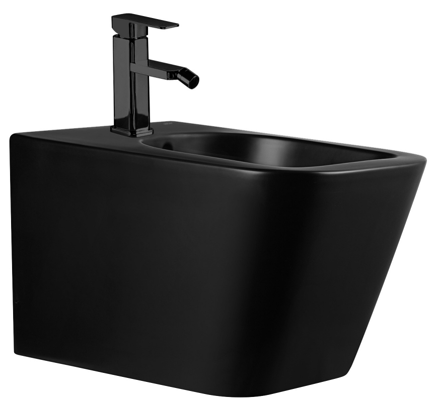 биде подвесное abber rechteck ac1250mb 51x34,5 черное матовое