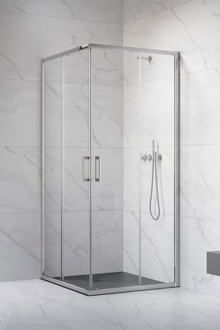 душевой уголок radaway premium pro kdd 90x100 стекла прозрачные, профиль хром