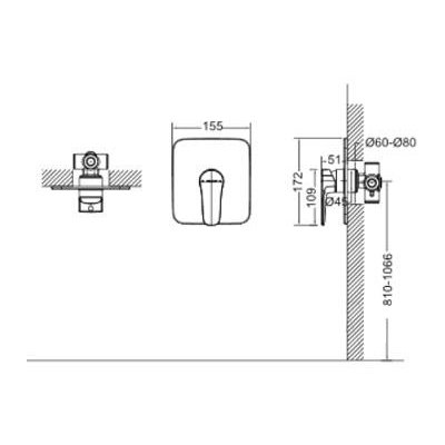 Душевой уголок Gutewetter Slide Square GK-863A 160x100 (хром) фото 3 душевой уголок gutewetter slide square gk-863a 160x100 (хром) фото 3