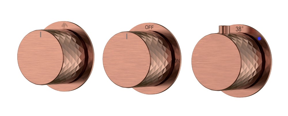 смеситель для душа boheme stick diamond 124-t-3-cb.1 брашированная медь