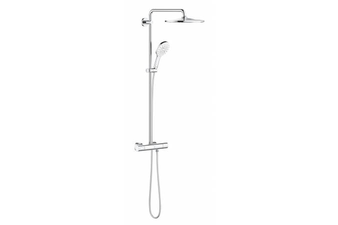 душевая стойка grohe rainshower smartactive 310 26648ls0 с термостатом, белая луна