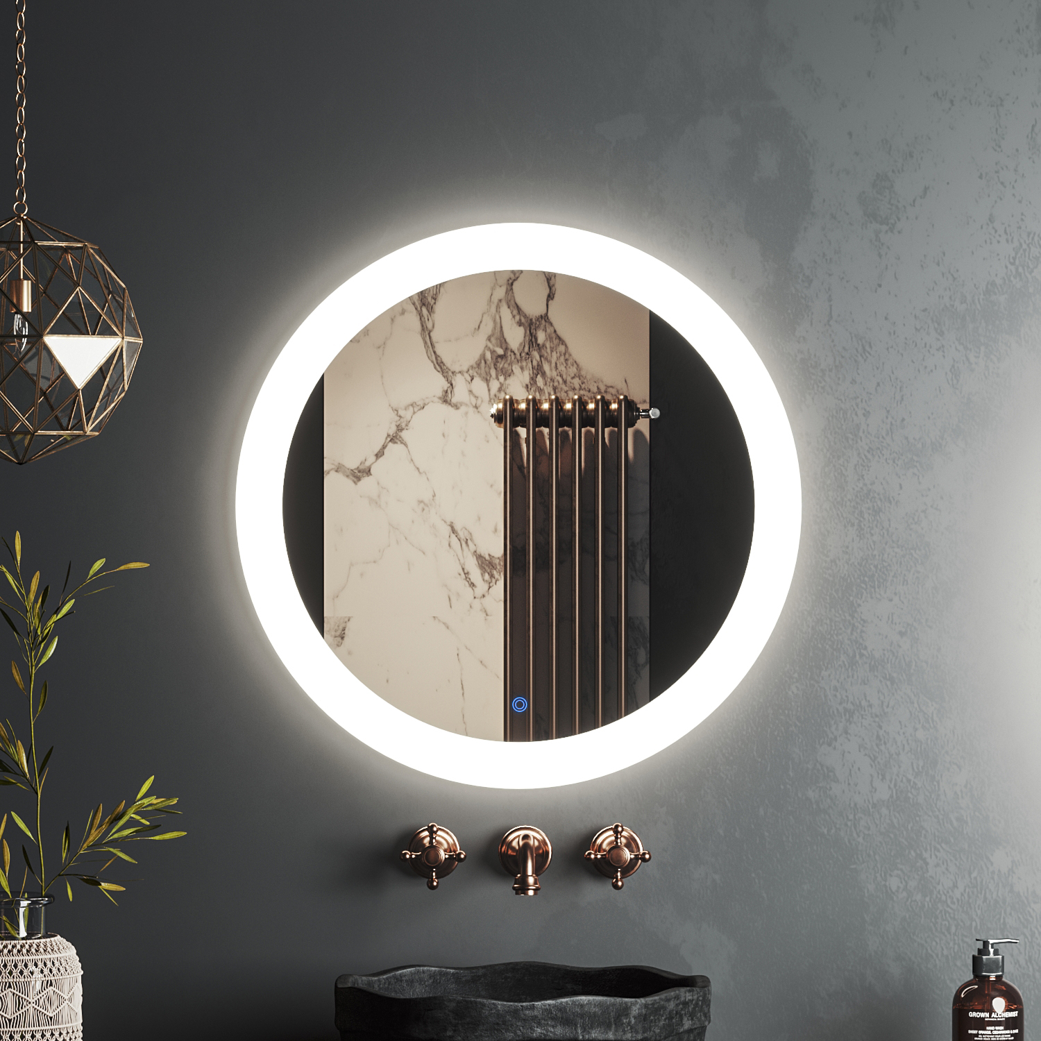 зеркало roxen adema 80x80 с led подсветкой