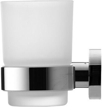 стакан для зубных щеток duravit d-code 99191000 стакан слева, хром/белый