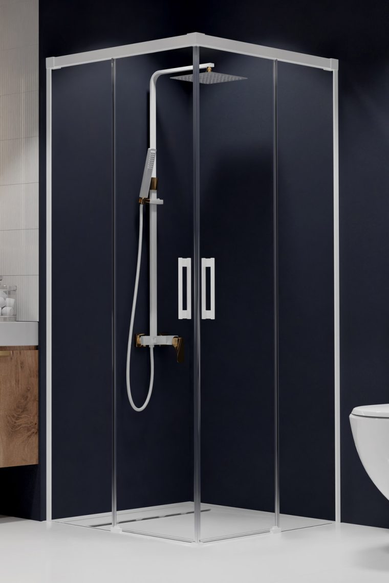 душевой уголок radaway idea white kdd 90x90 стекло прозрачное / профиль белый