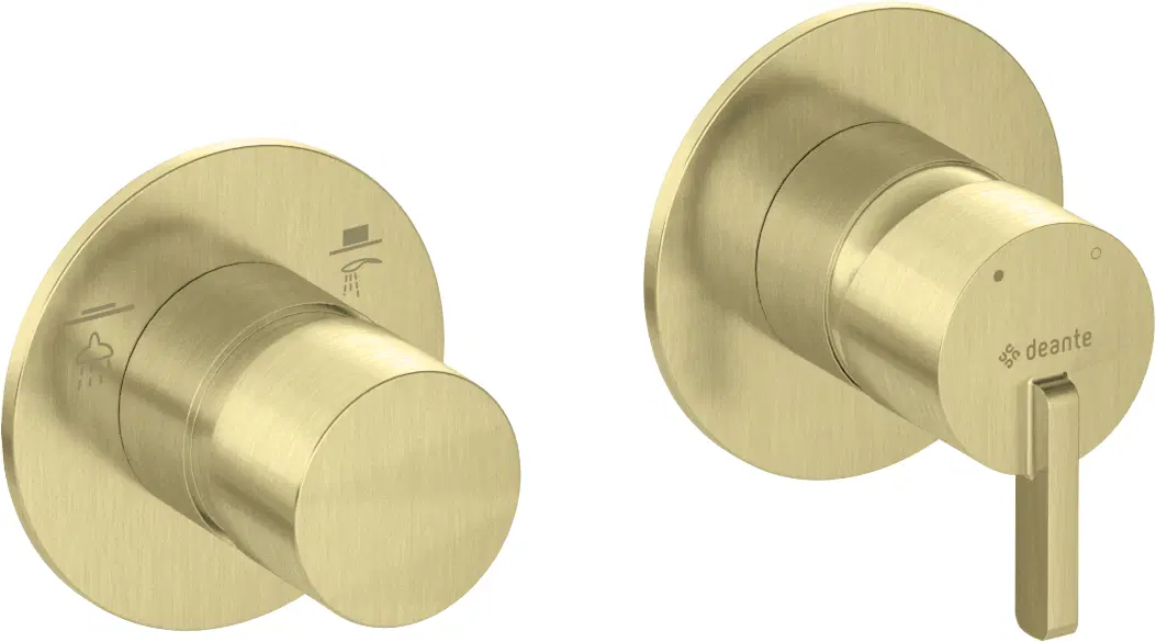 смеситель скрытого монтажа deante silia gold br bqs_r46p брашированное золото