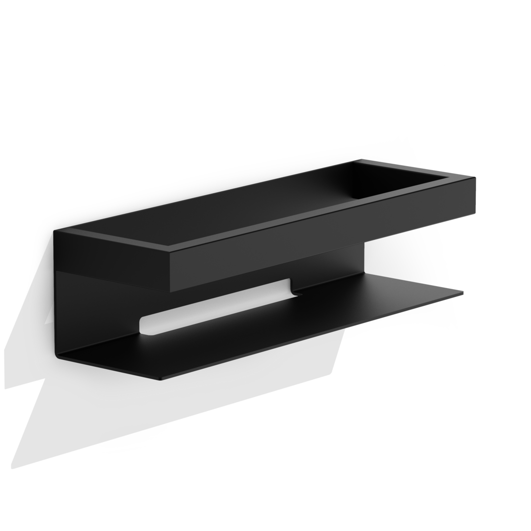 полка для душа decor walther contract 0651560 черный матовый