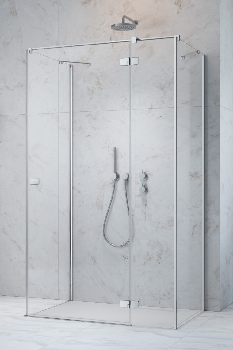 душевой уголок radaway fuenta kdj+s 110x75 правый, стекла прозрачные, профиль хром