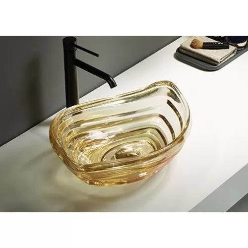 умывальник ceramalux gl50j 50x36 стекло золото