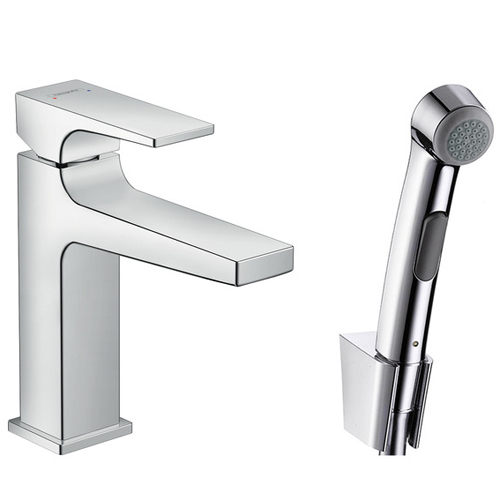 смеситель для умывальника hansgrohe metropol 32522000 с душевым гарнитуром