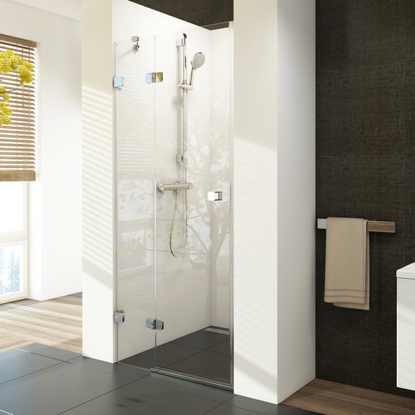душевая дверь ravak brilliant bsd2 90 a-l 90x195 стекла прозрачные, профиль хром