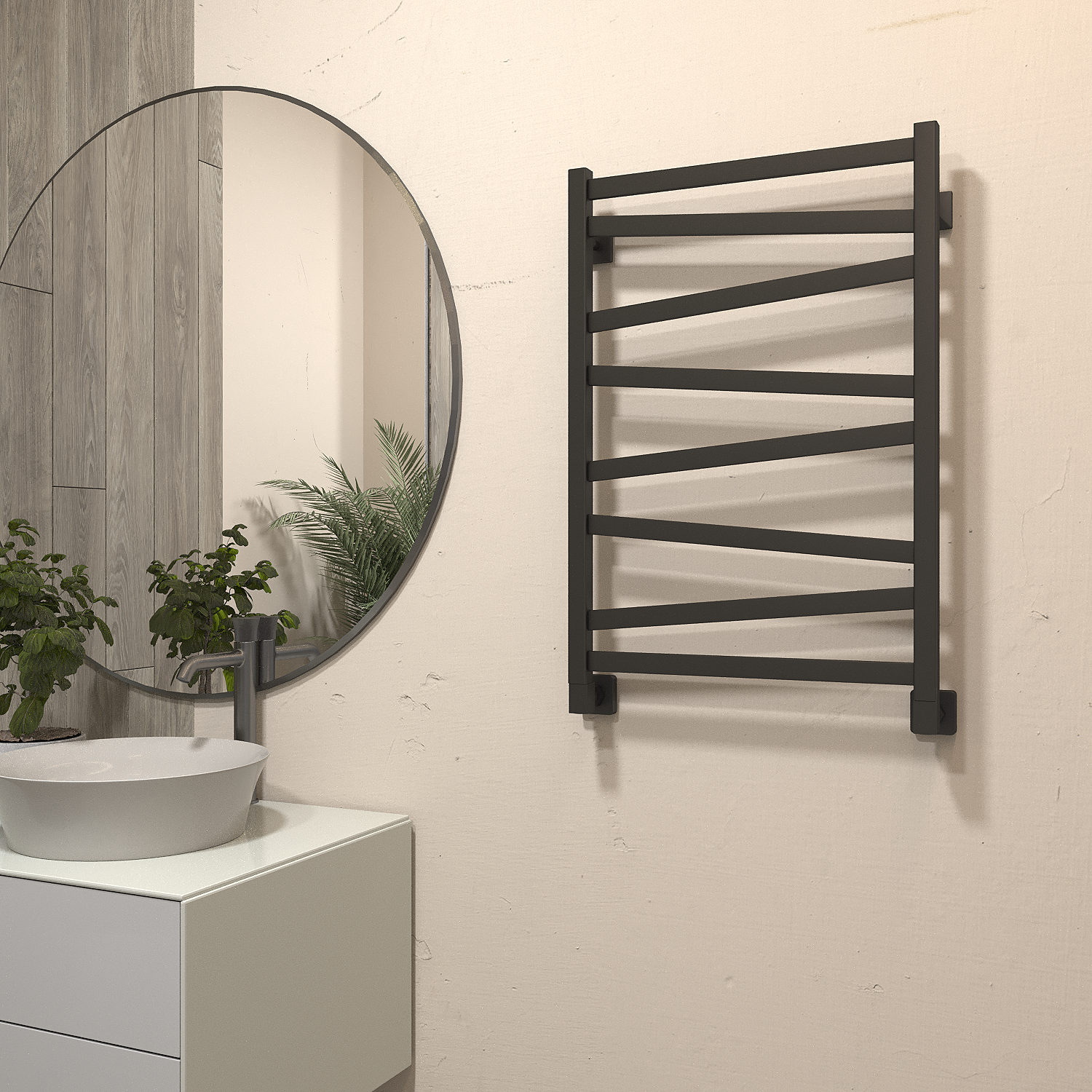 полотенцесушитель водяной stinox madena 50x80 черный матовый