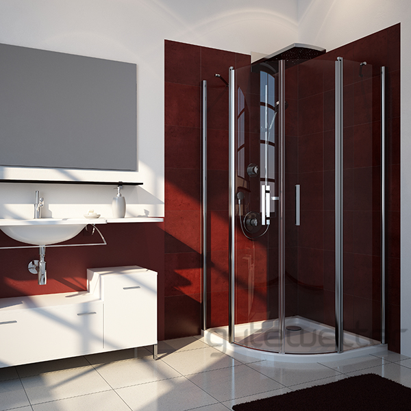 душевой уголок gutewetter lux meliori gk-602 90x90 (хром/стекло матовое)