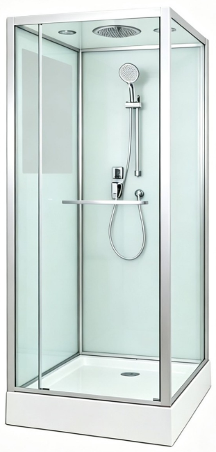 душевая кабина aquabath atlas ab-1002b 90x90 стекло прозрачное, профиль хром
