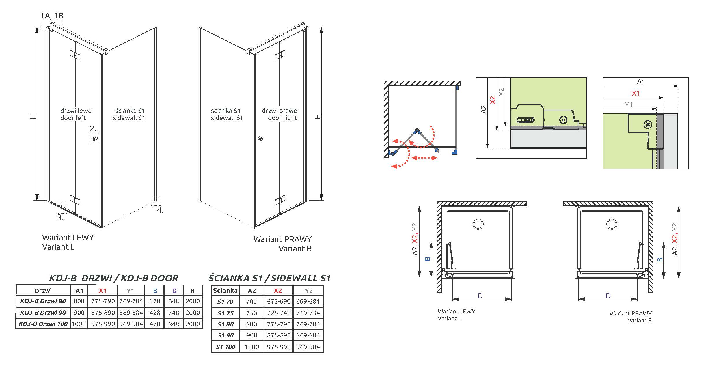 Душевой уголок Radaway Nes Black KDD I 80 L+KDD I 80 R 80x80 стекло прозрачное фото 8 душевой уголок radaway nes black kdd i 80 l+kdd i 80 r 80x80 стекло прозрачное фото 8