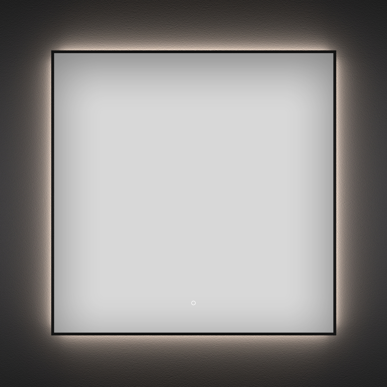 зеркало wellsee 7 rays' spectrum 172200350 60x60 с фоновой led-подсветкой (черный контур, сенсорная кнопка)