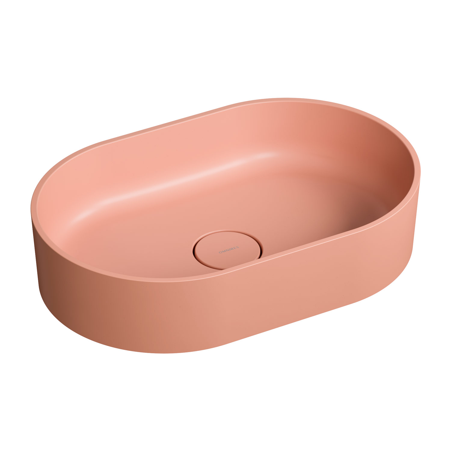 умывальник накладной omnires ovo m+ 55x36 коралловый