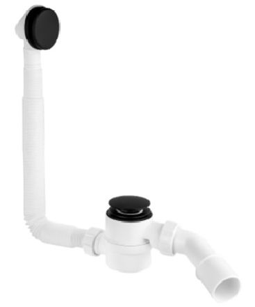 сифон для ванны mcalpine hc2600clmb click-clack, с прочисткой снаружи